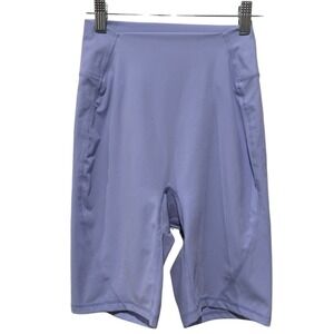 Buffbunny Collection Biker Shorts Women Sz S Blue High Rise Gym Workout Athletic